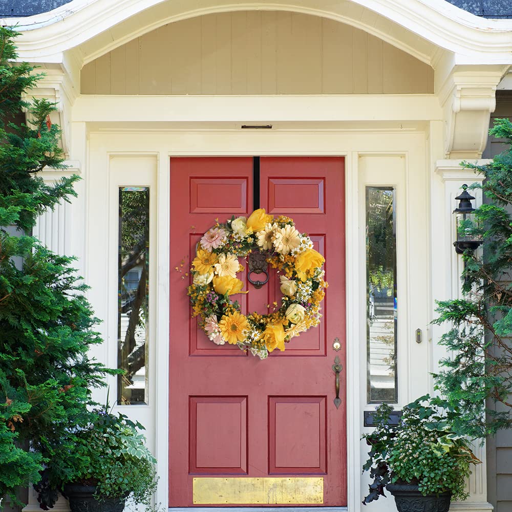 2 Pack Wreath Hanger, Adjustable Wreath Hanger Length from 14 to 26 Inches, Wreaths Holder Hook 20LB Heavy Duty — view 3