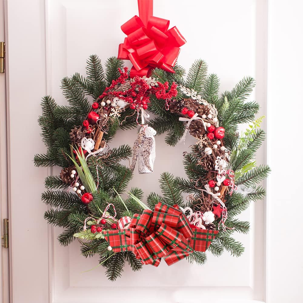 12 Pcs Christmas Gift Pull Bows 4.7′′ Wrap Ribbon Pull Bows, for Xmas Gifts, Present Baskets,Gift Wrapping, Christmas Tree, Present, Wine Bottles Present Decoration — view 7